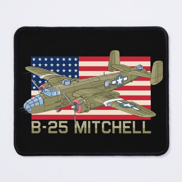 Item preview, B-25 Mitchell Bomber Plane Patriotic WW2 48 Star USA Flag designed and sold by MilitaryMart.