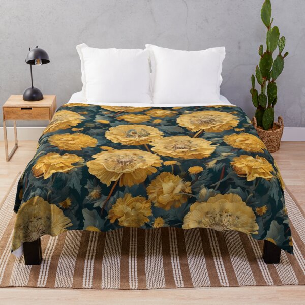 Item preview, Whimsical Dandelion Seamless Pattern – Dark Background designed and sold by sana designer.