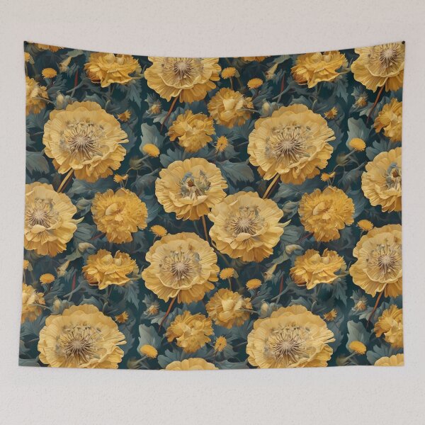 Item preview, Whimsical Dandelion Seamless Pattern – Dark Background designed and sold by sana designer.