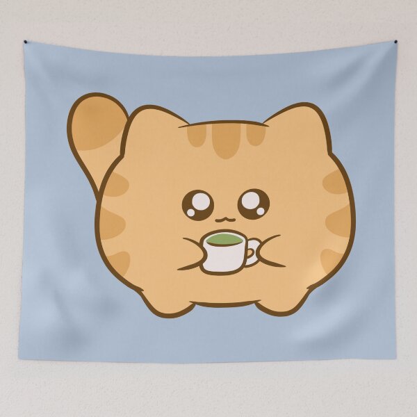 Item preview, kawaii matcha lover orange cat designed and sold by kaybowzie.
