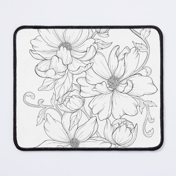 Item preview, Whimsical Floral Sketch - Botanical Line Art designed and sold by Tiffany Fabelo Studio.
