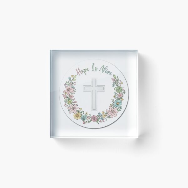 Item preview, Hope Is Alive Christian Easter Sticker designed and sold by Illustrated Faith.