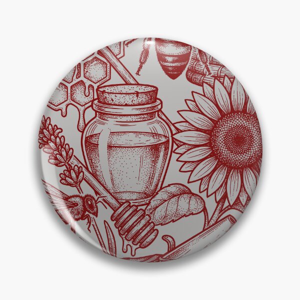 Item preview, Maroon Queen Bee - Vintage Red Ink Tattoo Flash designed and sold by DigitalGlade.