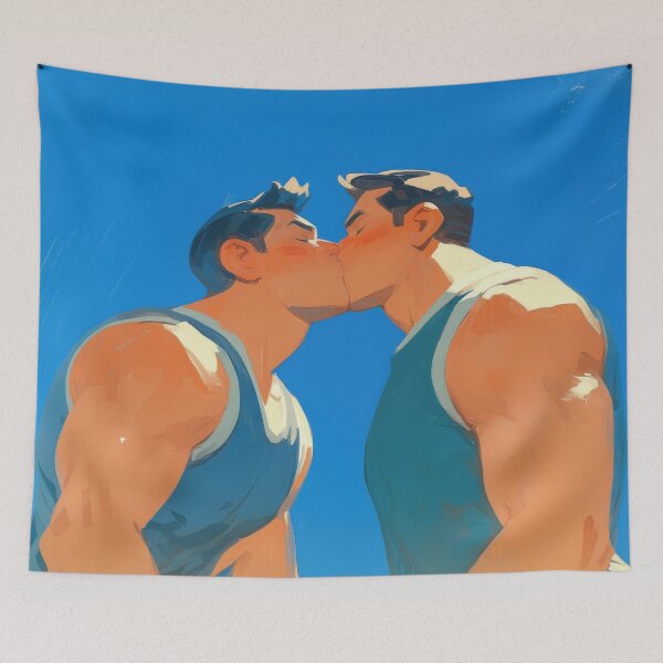 Item preview, Retro Kissing Couple 2 designed and sold by ChanningsPinups.