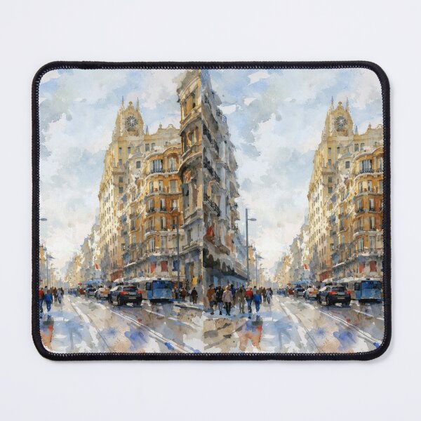 Item preview, Madrid Gran Via Watercolor Scene designed and sold by caracatita75.
