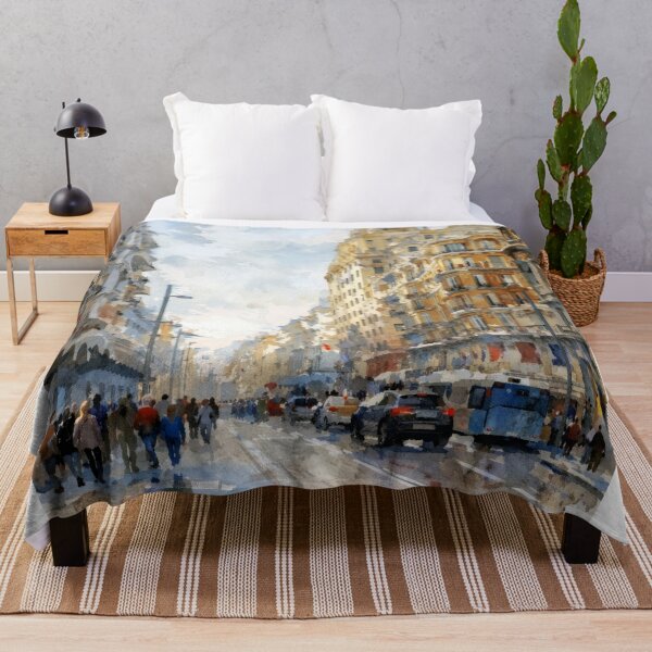 Item preview, Madrid Gran Via Watercolor Scene designed and sold by caracatita75.