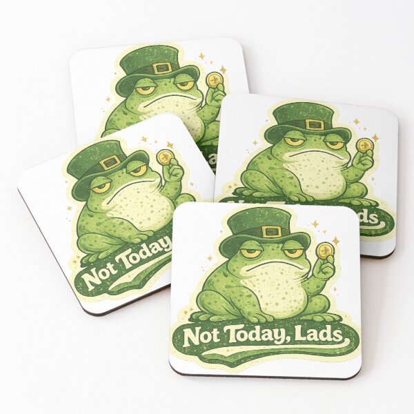 Item preview, Not Today, Lads – Funny St. Patrick’s Day Grumpy Frog Design designed and sold by WildbuntingStudio.