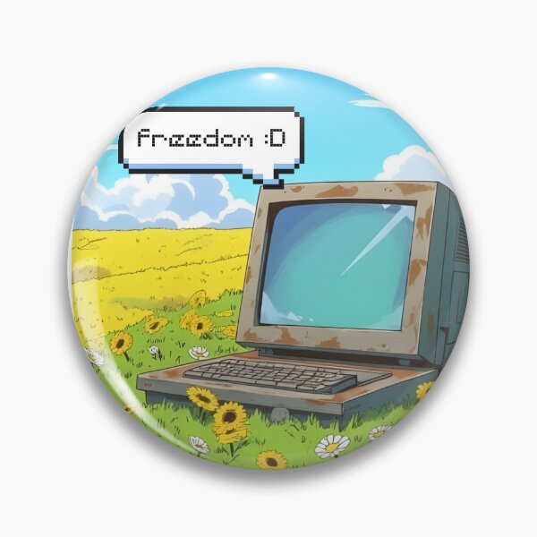 Item preview, Old Computer In The Field - Solarpunk Art designed and sold by lydsshop.