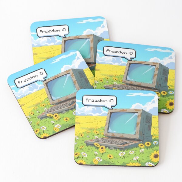 Item preview, Old Computer In The Field - Solarpunk Art designed and sold by lydsshop.