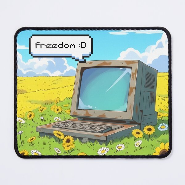 Item preview, Old Computer In The Field - Solarpunk Art designed and sold by lydsshop.
