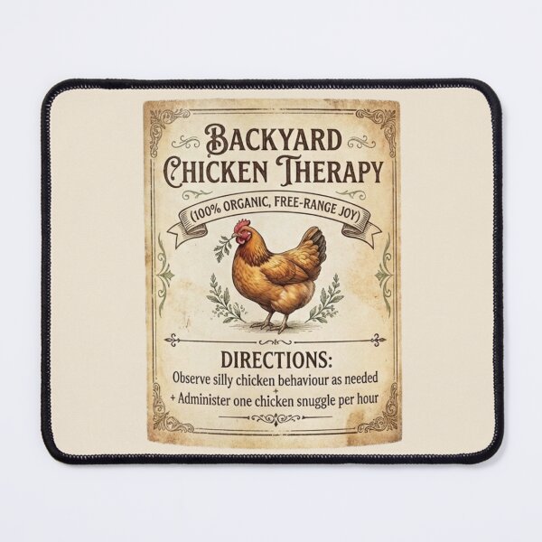 Item preview, Backyard Chicken Therapy – Organic Free‑Range Joy Label designed and sold by Larku.