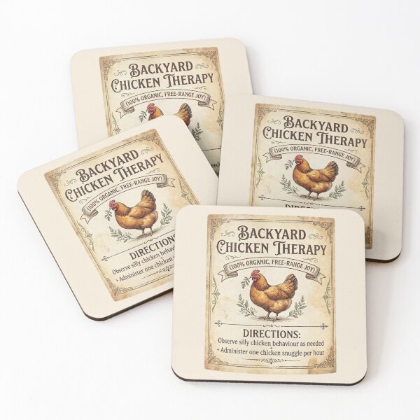 Item preview, Backyard Chicken Therapy – Organic Free‑Range Joy Label designed and sold by Larku.