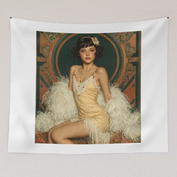 Item preview, Golden Flapper – Vintage 1920s Glamour Art designed and sold by ForeverPrintsOK.
