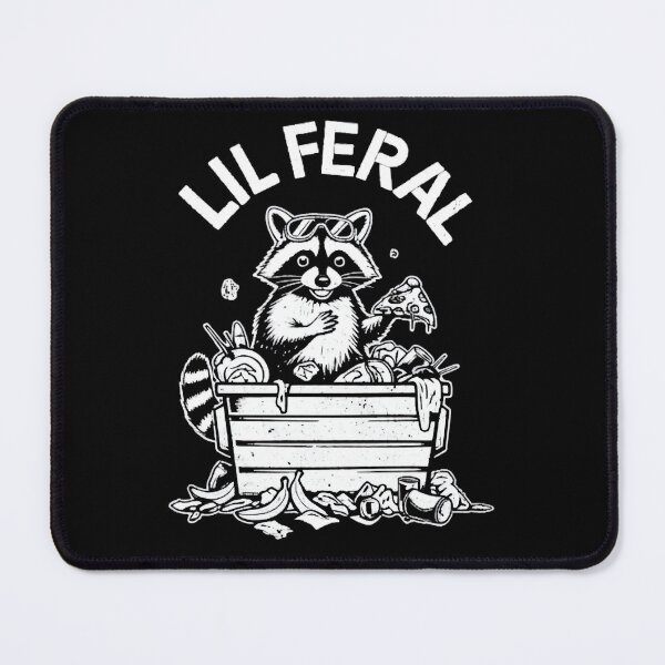 Item preview, Lil Feral Raccoon Eating Pizza Funny Trash Panda Meme designed and sold by VGAfanatic.