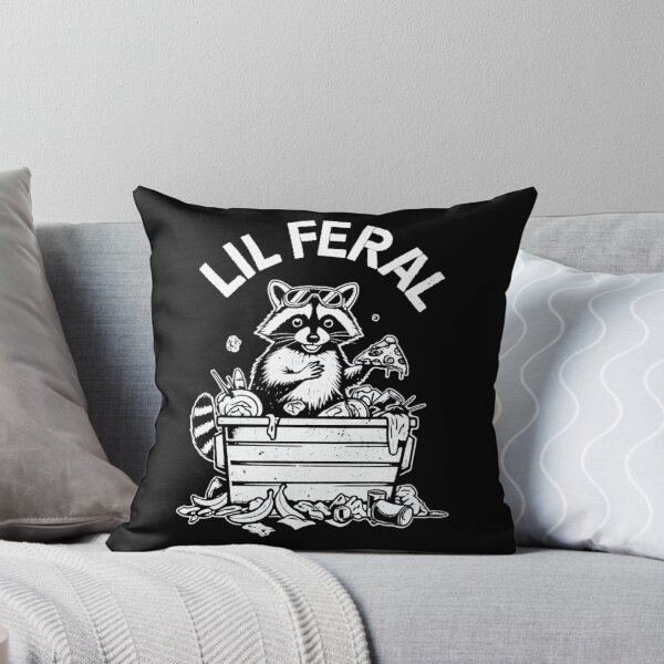Item preview, Lil Feral Raccoon Eating Pizza Funny Trash Panda Meme designed and sold by VGAfanatic.