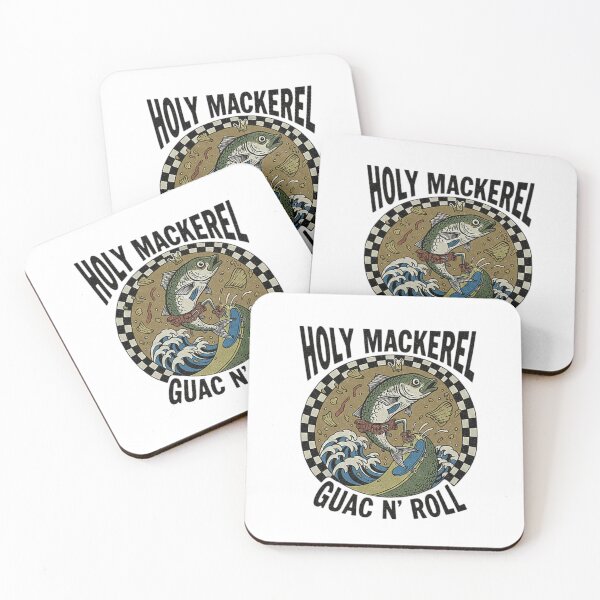 Item preview, Holy Mackerel Guac N Roll - Funny Surfing Fish & Avocado Retro Graphic designed and sold by MAGICVISION-LAB.
