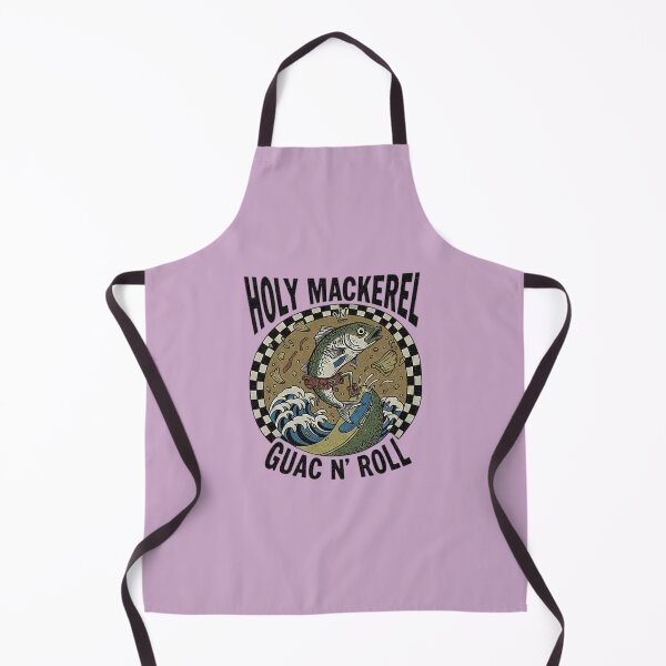 Item preview, Holy Mackerel Guac N Roll - Funny Surfing Fish & Avocado Retro Graphic designed and sold by MAGICVISION-LAB.