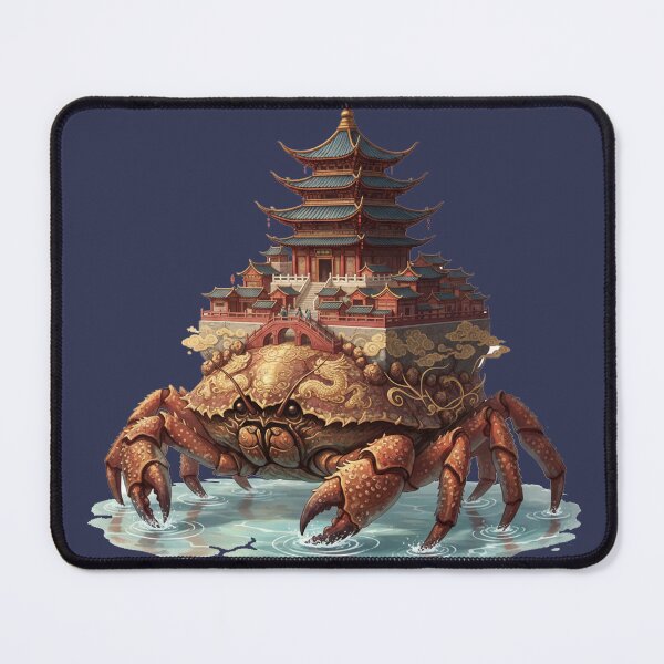 Item preview, Giant Crab Island - Chinese Mythological Architecture Art designed and sold by Ink Dynasty.