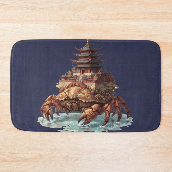 Item preview, Giant Crab Island - Chinese Mythological Architecture Art designed and sold by Ink Dynasty.