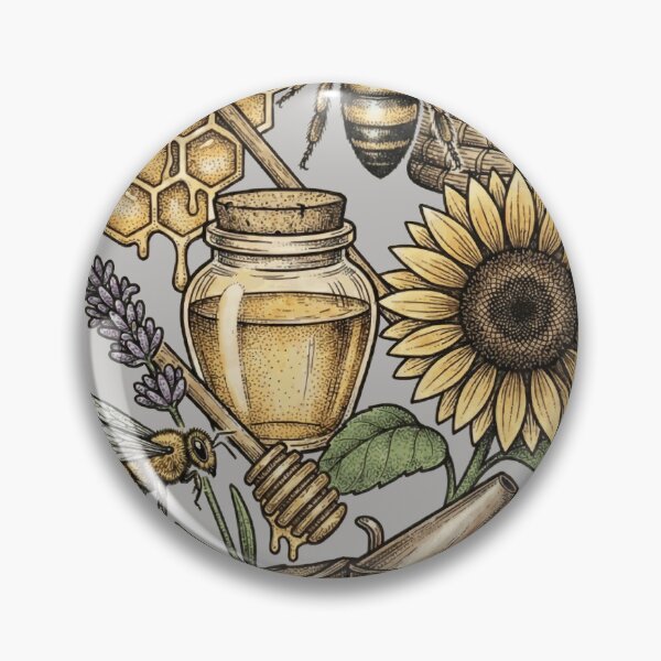 Item preview, Apiary in Color - Hand-Tinted Honey Bee & Floral Chart designed and sold by DigitalGlade.