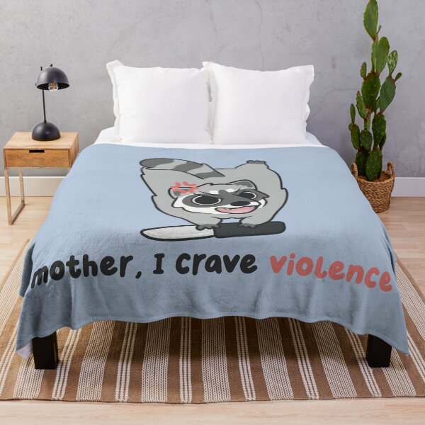 Item preview, i crave violence raccoon with knife designed and sold by kaybowzie.