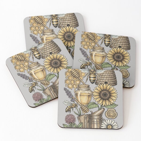 Item preview, Apiary in Color - Hand-Tinted Honey Bee & Floral Chart designed and sold by DigitalGlade.