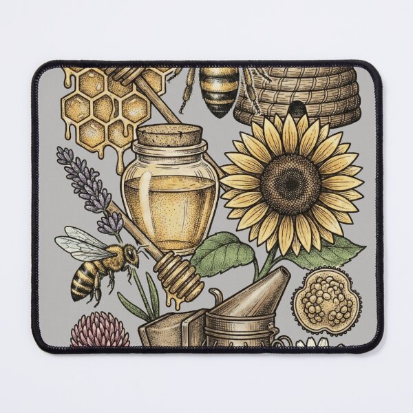 Item preview, Apiary in Color - Hand-Tinted Honey Bee & Floral Chart designed and sold by DigitalGlade.