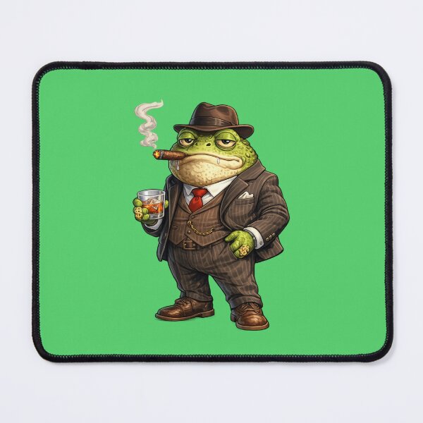 Item preview, Business frog with cigar and whisky designed and sold by FroggyOnly.