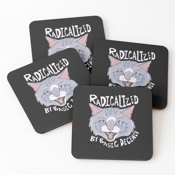 Item preview, Basic Decency- Proud Radical Left Cat - proud progressive liberal cat  designed and sold by crestfallenmermaid.