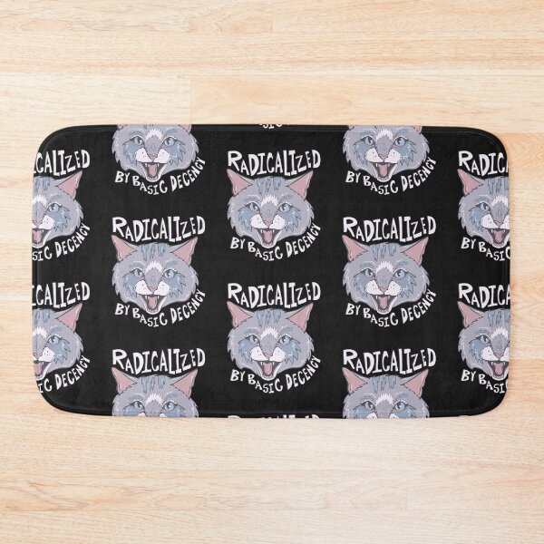 Item preview, Basic Decency- Proud Radical Left Cat - proud progressive liberal cat  designed and sold by crestfallenmermaid.