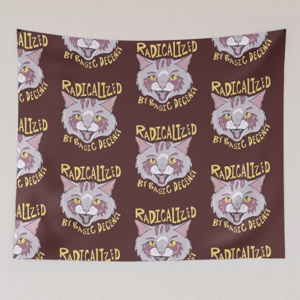 Item preview, Basic Decency- Proud Radical Left Cat - proud progressive liberal cat  designed and sold by crestfallenmermaid.
