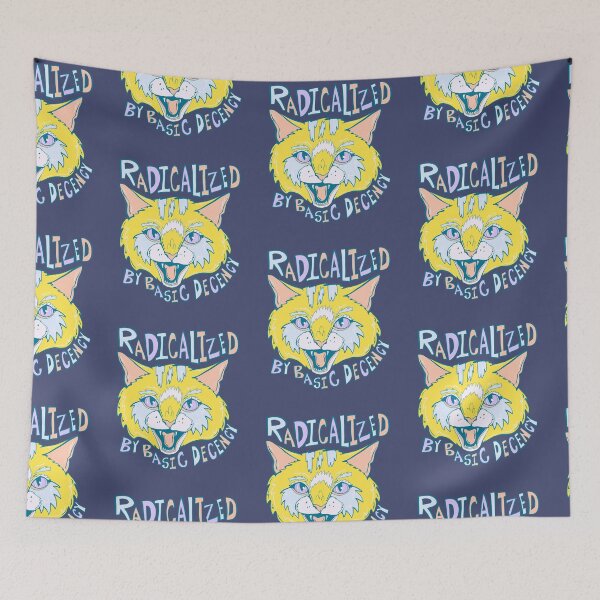Item preview, radicalized by Basic Decency- Proud Radical Left Cat - proud progressive liberal cat  designed and sold by crestfallenmermaid.