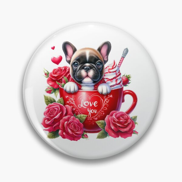 Item preview, Dreamy Valentine Puppy Mug - Cute Love Cup Heart Art designed and sold by FuzionRaptor.