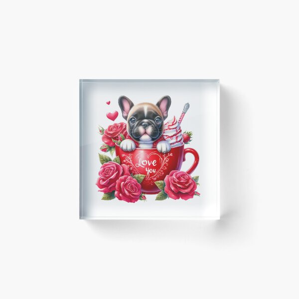 Item preview, Dreamy Valentine Puppy Mug - Cute Love Cup Heart Art designed and sold by FuzionRaptor.