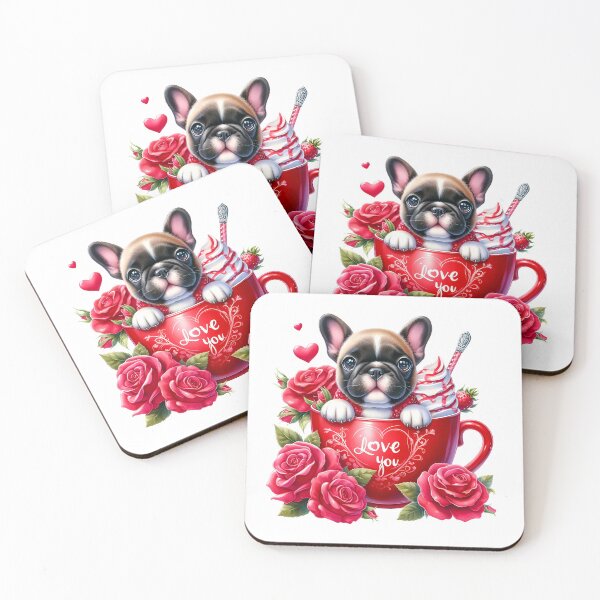 Item preview, Dreamy Valentine Puppy Mug - Cute Love Cup Heart Art designed and sold by FuzionRaptor.