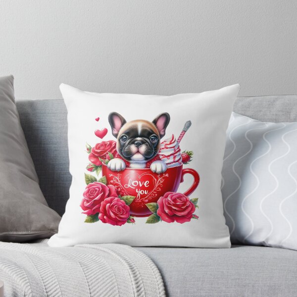 Item preview, Dreamy Valentine Puppy Mug - Cute Love Cup Heart Art designed and sold by FuzionRaptor.