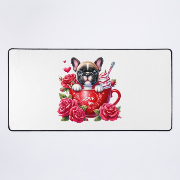 Item preview, Dreamy Valentine Puppy Mug - Cute Love Cup Heart Art designed and sold by FuzionRaptor.
