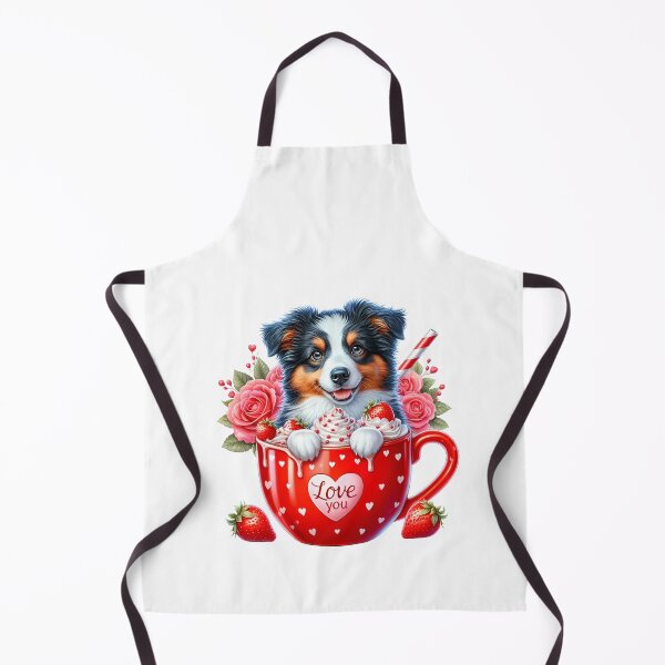 Item preview, Aesthetic Valentine Puppy Cup - Cute Dog Love Heart Mug Art designed and sold by FuzionRaptor.