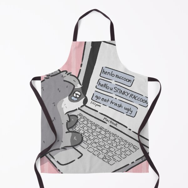 Item preview, raccoon getting cyber bullied meme designed and sold by kaybowzie.