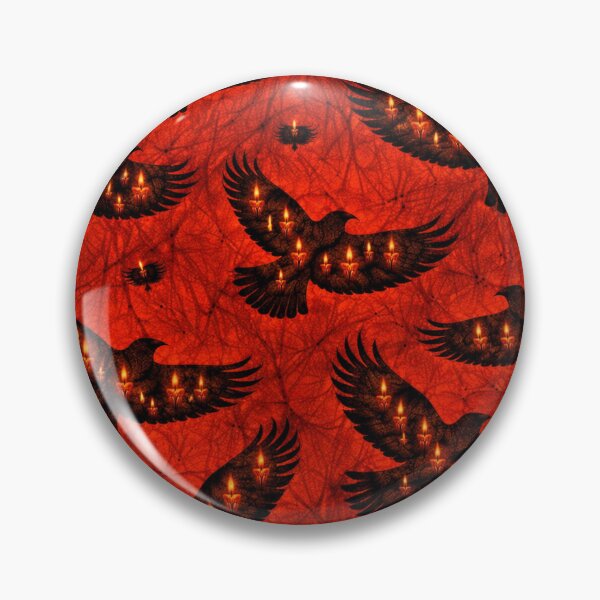 Item preview, Ravens and flames pattern designed and sold by chihuahuashower.