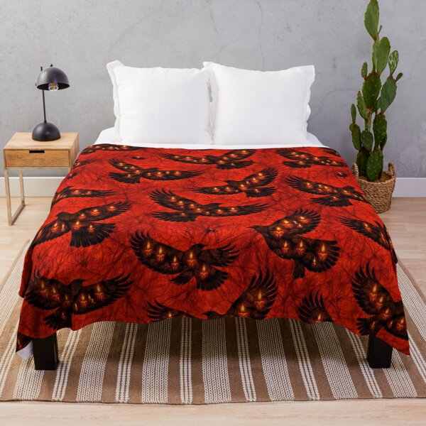 Item preview, Ravens and flames pattern designed and sold by chihuahuashower.