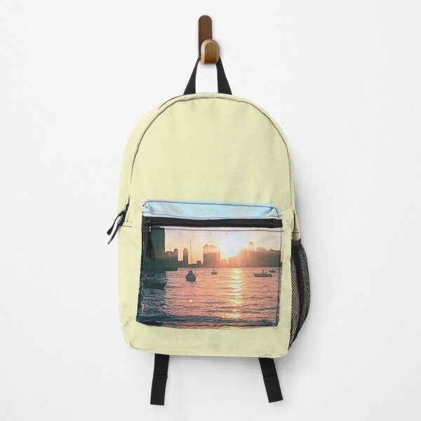 Item preview, Hudson River Sunset Boats NJ Buildings Stickers Prints Posters Wall Art Magnet Home Coffee Cup Decoration TShirt Stationary Notebook Magnet Hat Kitchen Work School Office Redbubble Shop designed and sold by Saritas Boutique Shop.