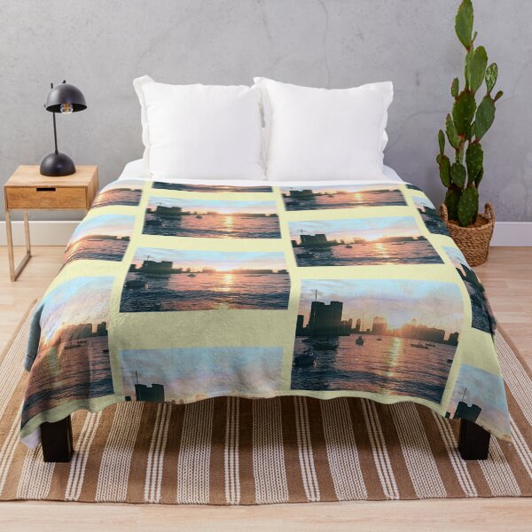Item preview, Hudson River Sunset Boats NJ Buildings Stickers Prints Posters Wall Art Magnet Home Coffee Cup Decoration TShirt Stationary Notebook Magnet Hat Kitchen Work School Office Redbubble Shop designed and sold by Saritas Boutique Shop.