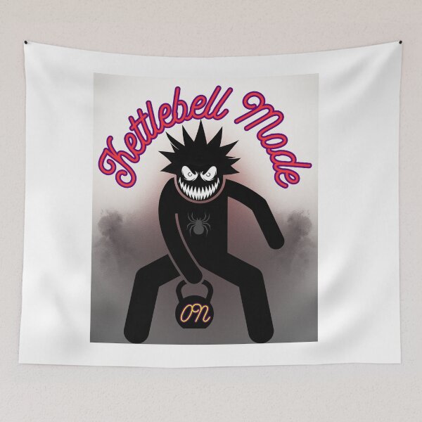 Item preview, Dark Kettlebell Monster Illustration designed and sold by AnaPixMar.