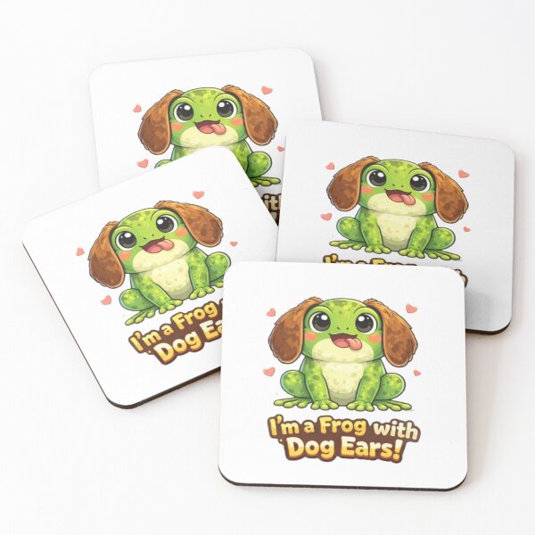 Item preview, Frog with stumbling dog ears designed and sold by FroggyOnly.