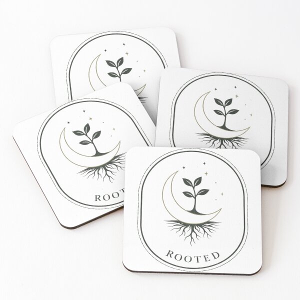 Item preview, Rooted - Celestial Moon Stars and Plant Botanical Minimalism  designed and sold by Envision Designs.