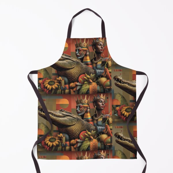 Item preview, afrofuturist crocodile art designed and sold by Blackcanvas444.