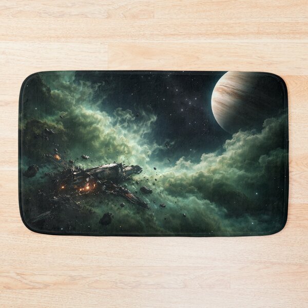 Item preview, Destroyed spaceship in the green space nebula designed and sold by CorpusErectus.