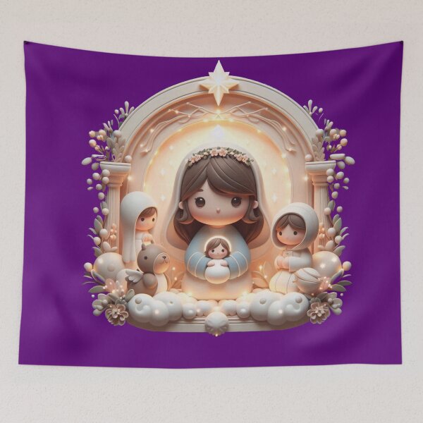 Item preview, Jesus, Savior of His People – Cute 3D Nativity Grace Label  designed and sold by PaintMeWorld.
