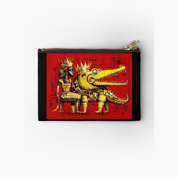 Item preview, afrofuturist crocodile art designed and sold by Blackcanvas444.
